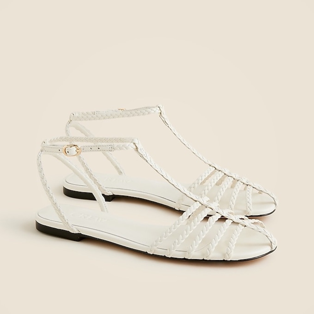 J Crew Braided cage-toe sandals in leather CK003